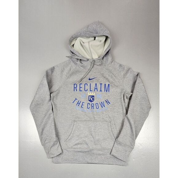 Nike Kansas City KC Royals Hoodie‎ Womens Small. Reclaim the Crown Therma-Fit - Picture 1 of 8
